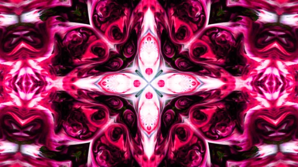 Soyut boya fırça mürekkep patlayabilir formanın düzgün kavramı simetrik desen süs dekoratif Kaleidoscope hareketi geometrik daire ve yıldız şekli