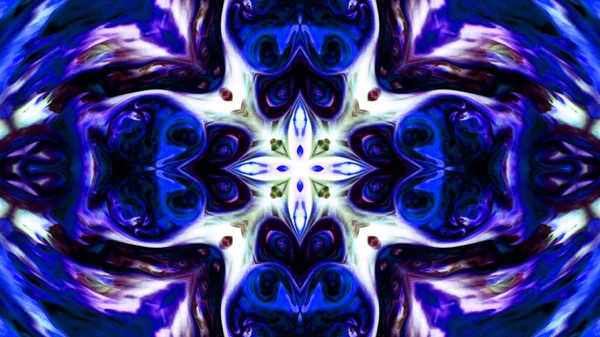 Soyut boya fırça mürekkep patlayabilir formanın düzgün kavramı simetrik desen süs dekoratif Kaleidoscope hareketi geometrik daire ve yıldız şekli