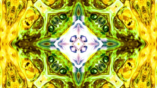 Soyut boya fırça mürekkep patlayabilir formanın düzgün kavramı simetrik desen süs dekoratif Kaleidoscope hareketi geometrik daire ve yıldız şekli