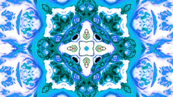 Soyut boya fırça mürekkep patlayabilir formanın düzgün kavramı simetrik desen süs dekoratif Kaleidoscope hareketi geometrik daire ve yıldız şekli