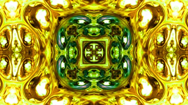 Soyut boya fırça mürekkep patlayabilir formanın düzgün kavramı simetrik desen süs dekoratif Kaleidoscope hareketi geometrik daire ve yıldız şekli