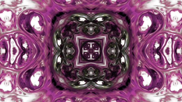 Soyut boya fırça mürekkep patlayabilir formanın düzgün kavramı simetrik desen süs dekoratif Kaleidoscope hareketi geometrik daire ve yıldız şekli