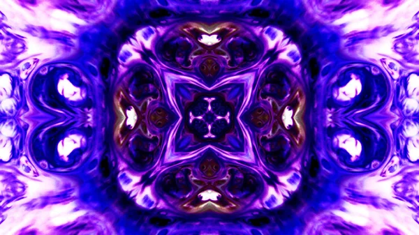 Soyut boya fırça mürekkep patlayabilir formanın düzgün kavramı simetrik desen süs dekoratif Kaleidoscope hareketi geometrik daire ve yıldız şekli