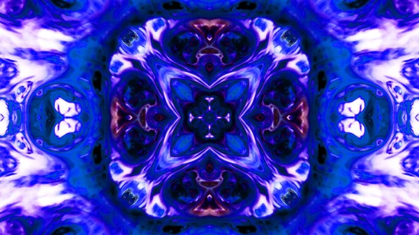 Soyut boya fırça mürekkep patlayabilir formanın düzgün kavramı simetrik desen süs dekoratif Kaleidoscope hareketi geometrik daire ve yıldız şekli