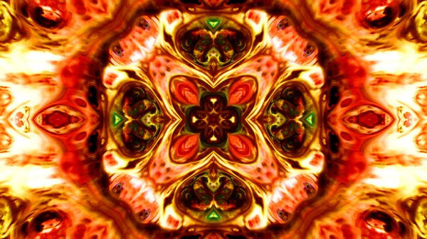 Soyut boya fırça mürekkep patlayabilir formanın düzgün kavramı simetrik desen süs dekoratif Kaleidoscope hareketi geometrik daire ve yıldız şekli