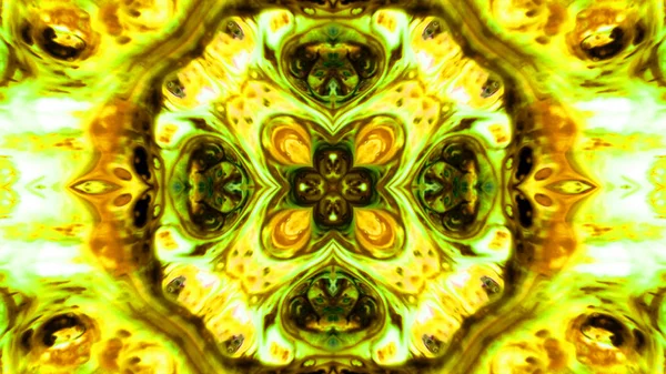 Soyut boya fırça mürekkep patlayabilir formanın düzgün kavramı simetrik desen süs dekoratif Kaleidoscope hareketi geometrik daire ve yıldız şekli