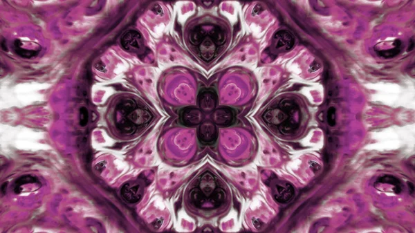 Soyut boya fırça mürekkep patlayabilir formanın düzgün kavramı simetrik desen süs dekoratif Kaleidoscope hareketi geometrik daire ve yıldız şekli