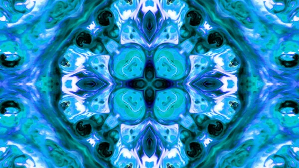 Soyut boya fırça mürekkep patlayabilir formanın düzgün kavramı simetrik desen süs dekoratif Kaleidoscope hareketi geometrik daire ve yıldız şekli