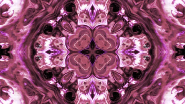 Soyut boya fırça mürekkep patlayabilir formanın düzgün kavramı simetrik desen süs dekoratif Kaleidoscope hareketi geometrik daire ve yıldız şekli