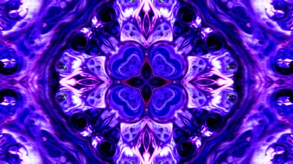 Soyut boya fırça mürekkep patlayabilir formanın düzgün kavramı simetrik desen süs dekoratif Kaleidoscope hareketi geometrik daire ve yıldız şekli