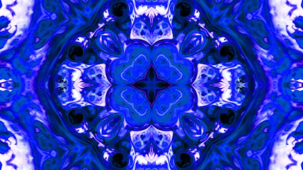 Soyut boya fırça mürekkep patlayabilir formanın düzgün kavramı simetrik desen süs dekoratif Kaleidoscope hareketi geometrik daire ve yıldız şekli