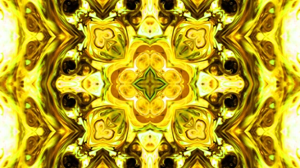 Soyut boya fırça mürekkep patlayabilir formanın düzgün kavramı simetrik desen süs dekoratif Kaleidoscope hareketi geometrik daire ve yıldız şekli