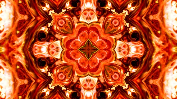 Soyut boya fırça mürekkep patlayabilir formanın düzgün kavramı simetrik desen süs dekoratif Kaleidoscope hareketi geometrik daire ve yıldız şekli