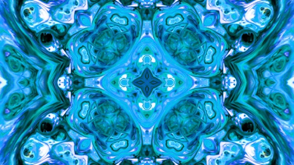 Soyut boya fırça mürekkep patlayabilir formanın düzgün kavramı simetrik desen süs dekoratif Kaleidoscope hareketi geometrik daire ve yıldız şekli