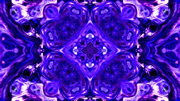 Soyut boya fırça mürekkep patlayabilir formanın düzgün kavramı simetrik desen süs dekoratif Kaleidoscope hareketi geometrik daire ve yıldız şekli