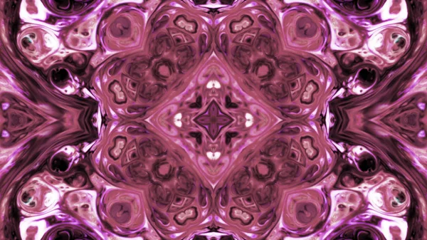 Soyut boya fırça mürekkep patlayabilir formanın düzgün kavramı simetrik desen süs dekoratif Kaleidoscope hareketi geometrik daire ve yıldız şekli