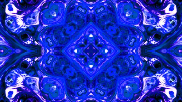 Soyut boya fırça mürekkep patlayabilir formanın düzgün kavramı simetrik desen süs dekoratif Kaleidoscope hareketi geometrik daire ve yıldız şekli