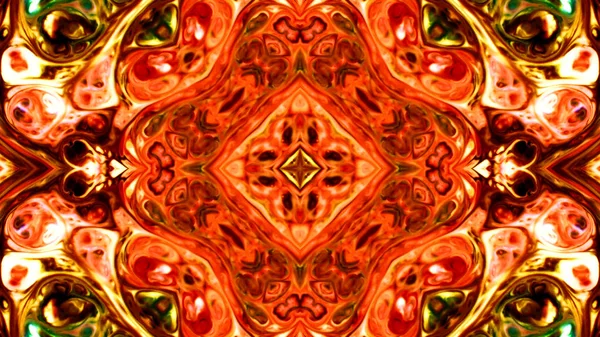 Soyut boya fırça mürekkep patlayabilir formanın düzgün kavramı simetrik desen süs dekoratif Kaleidoscope hareketi geometrik daire ve yıldız şekli