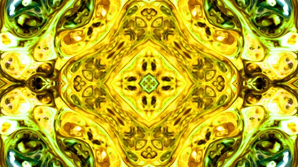 Soyut boya fırça mürekkep patlayabilir formanın düzgün kavramı simetrik desen süs dekoratif Kaleidoscope hareketi geometrik daire ve yıldız şekli