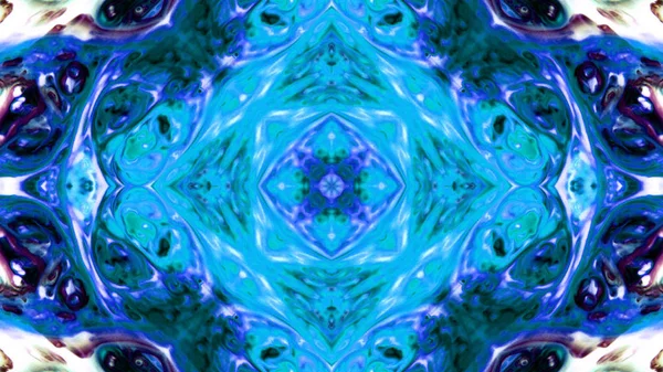 Soyut boya fırça mürekkep patlayabilir formanın düzgün kavramı simetrik desen süs dekoratif Kaleidoscope hareketi geometrik daire ve yıldız şekli