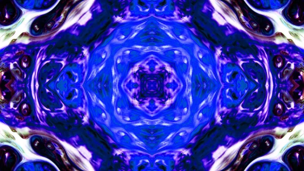 Soyut boya fırça mürekkep patlayabilir formanın düzgün kavramı simetrik desen süs dekoratif Kaleidoscope hareketi geometrik daire ve yıldız şekli