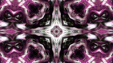 Soyut boya fırça mürekkep patlayabilir formanın düzgün kavramı simetrik desen süs dekoratif Kaleidoscope hareketi geometrik daire ve yıldız şekli