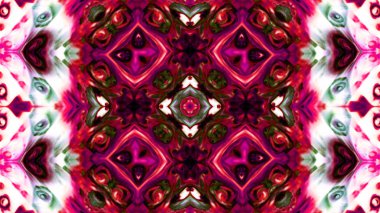 Soyut boya fırça mürekkep patlayabilir formanın düzgün kavramı simetrik desen süs dekoratif Kaleidoscope hareketi geometrik daire ve yıldız şekli