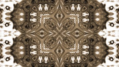 Soyut boya fırça mürekkep patlayabilir formanın düzgün kavramı simetrik desen süs dekoratif Kaleidoscope hareketi geometrik daire ve yıldız şekli