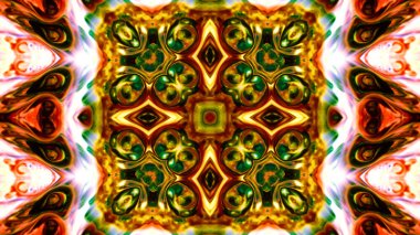 Soyut boya fırça mürekkep patlayabilir formanın düzgün kavramı simetrik desen süs dekoratif Kaleidoscope hareketi geometrik daire ve yıldız şekli