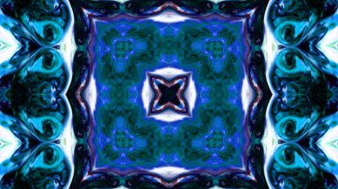 Soyut boya fırça mürekkep patlayabilir formanın düzgün kavramı simetrik desen süs dekoratif Kaleidoscope hareketi geometrik daire ve yıldız şekli