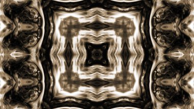 Soyut boya fırça mürekkep patlayabilir formanın düzgün kavramı simetrik desen süs dekoratif Kaleidoscope hareketi geometrik daire ve yıldız şekli