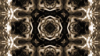 Soyut boya fırça mürekkep patlayabilir formanın düzgün kavramı simetrik desen süs dekoratif Kaleidoscope hareketi geometrik daire ve yıldız şekli