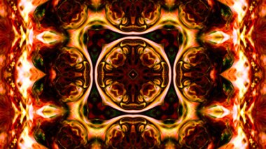 Soyut boya fırça mürekkep patlayabilir formanın düzgün kavramı simetrik desen süs dekoratif Kaleidoscope hareketi geometrik daire ve yıldız şekli