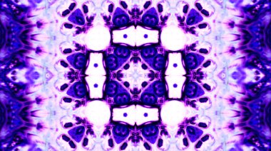 Soyut boya fırça mürekkep patlayabilir formanın düzgün kavramı simetrik desen süs dekoratif Kaleidoscope hareketi geometrik daire ve yıldız şekli