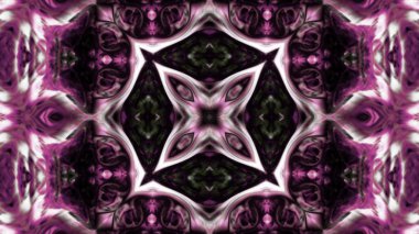 Soyut boya fırça mürekkep patlayabilir formanın düzgün kavramı simetrik desen süs dekoratif Kaleidoscope hareketi geometrik daire ve yıldız şekli