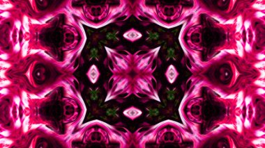 Soyut boya fırça mürekkep patlayabilir formanın düzgün kavramı simetrik desen süs dekoratif Kaleidoscope hareketi geometrik daire ve yıldız şekli