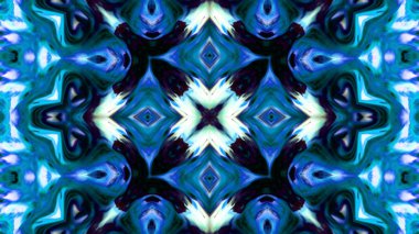 Soyut boya fırça mürekkep patlayabilir formanın düzgün kavramı simetrik desen süs dekoratif Kaleidoscope hareketi geometrik daire ve yıldız şekli