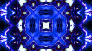 Soyut boya fırça mürekkep patlayabilir formanın düzgün kavramı simetrik desen süs dekoratif Kaleidoscope hareketi geometrik daire ve yıldız şekli