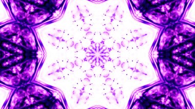 Soyut boya fırça mürekkep patlayabilir formanın düzgün kavramı simetrik desen süs dekoratif Kaleidoscope hareketi geometrik daire ve yıldız şekli