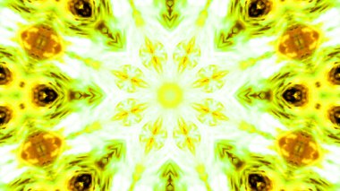 Soyut boya fırça mürekkep patlayabilir formanın düzgün kavramı simetrik desen süs dekoratif Kaleidoscope hareketi geometrik daire ve yıldız şekli