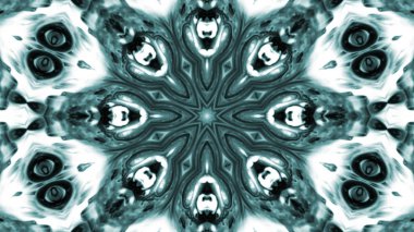 Soyut boya fırça mürekkep patlayabilir formanın düzgün kavramı simetrik desen süs dekoratif Kaleidoscope hareketi geometrik daire ve yıldız şekli