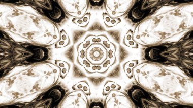 Soyut boya fırça mürekkep patlayabilir formanın düzgün kavramı simetrik desen süs dekoratif Kaleidoscope hareketi geometrik daire ve yıldız şekli