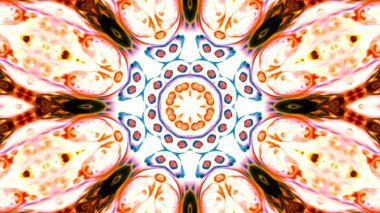 Soyut boya fırça mürekkep patlayabilir formanın düzgün kavramı simetrik desen süs dekoratif Kaleidoscope hareketi geometrik daire ve yıldız şekli