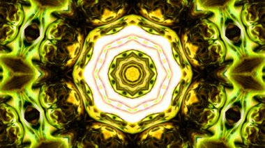 Soyut boya fırça mürekkep patlayabilir formanın düzgün kavramı simetrik desen süs dekoratif Kaleidoscope hareketi geometrik daire ve yıldız şekli