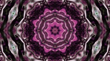 Soyut boya fırça mürekkep patlayabilir formanın düzgün kavramı simetrik desen süs dekoratif Kaleidoscope hareketi geometrik daire ve yıldız şekli