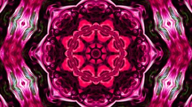 Soyut boya fırça mürekkep patlayabilir formanın düzgün kavramı simetrik desen süs dekoratif Kaleidoscope hareketi geometrik daire ve yıldız şekli