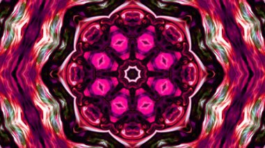 Soyut boya fırça mürekkep patlayabilir formanın düzgün kavramı simetrik desen süs dekoratif Kaleidoscope hareketi geometrik daire ve yıldız şekli