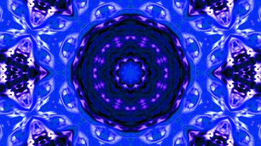 Soyut boya fırça mürekkep patlayabilir formanın düzgün kavramı simetrik desen süs dekoratif Kaleidoscope hareketi geometrik daire ve yıldız şekli