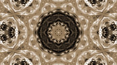 Soyut boya fırça mürekkep patlayabilir formanın düzgün kavramı simetrik desen süs dekoratif Kaleidoscope hareketi geometrik daire ve yıldız şekli