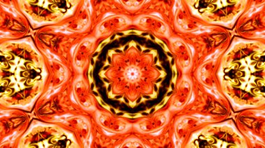 Soyut boya fırça mürekkep patlayabilir formanın düzgün kavramı simetrik desen süs dekoratif Kaleidoscope hareketi geometrik daire ve yıldız şekli